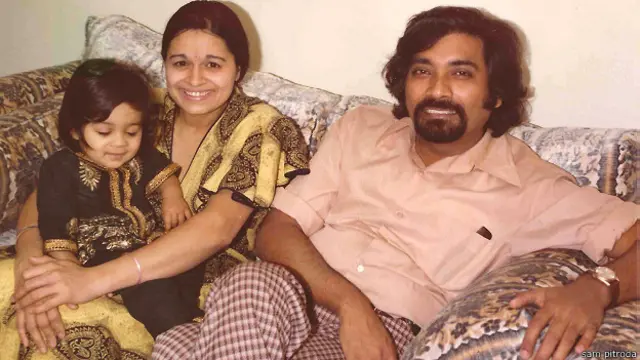 सैम पित्रोदा, अपने परिवार के साथ.