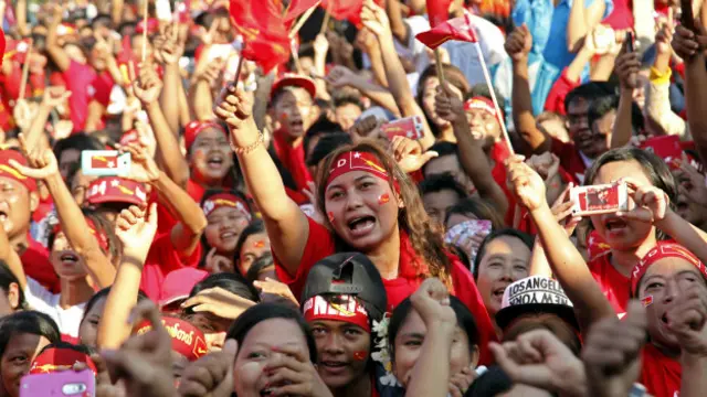 म्यांमार में चुनाव प्रचार