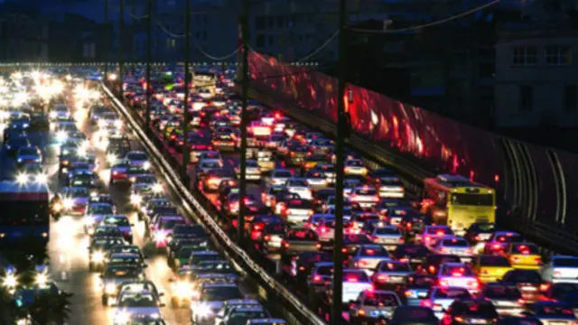 عکس شهروند از ترافیک بارانی تهران