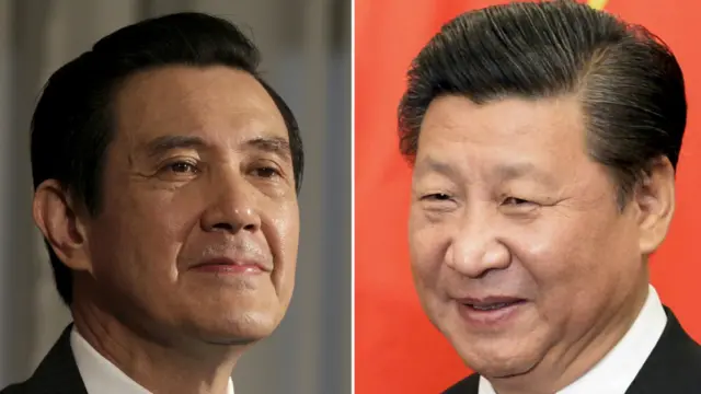 馬英九（左）與習近平