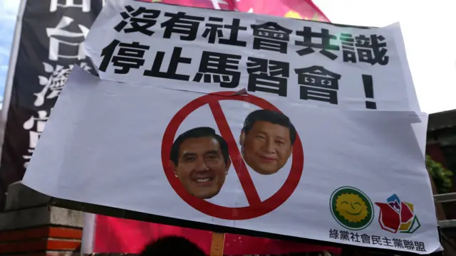 「習馬會」消息已在台灣島內引發抗議活動。