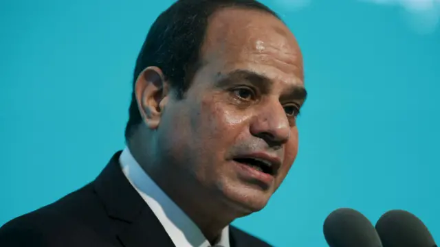 埃及总统塞西在访问英国前夕接受BBC访问。（资料照片）