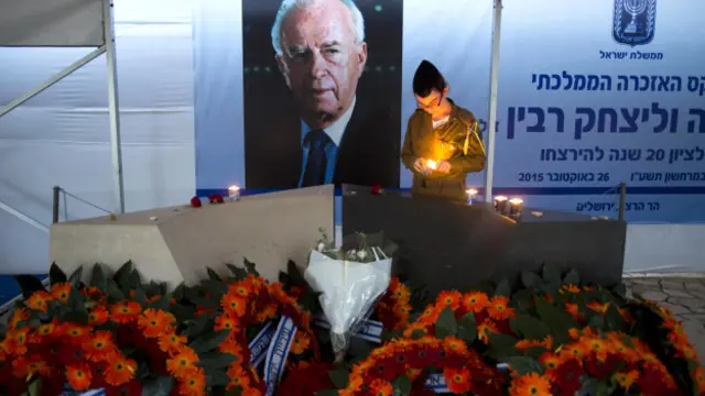 На церемонии, посвященной годовщине смерти Рабина