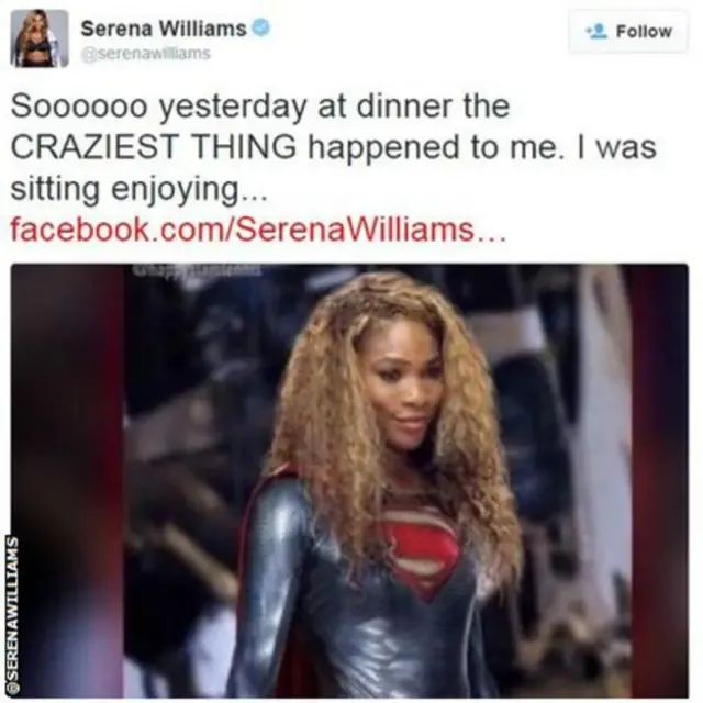 Serena Williams sebagai Superwoman