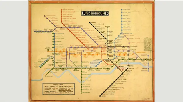 Упрощенная схема Лондонского метро, разработанная Гарри Беком в 1931 году, отразила потребность эпохи в современных инновациях