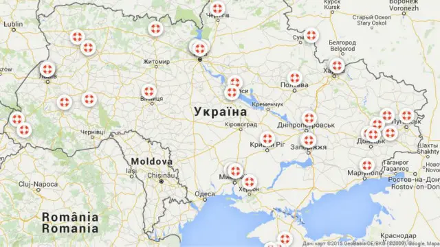 Карта хоспісів в Україні