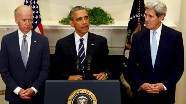 Joe Biden, Barack Obama y John Kerry