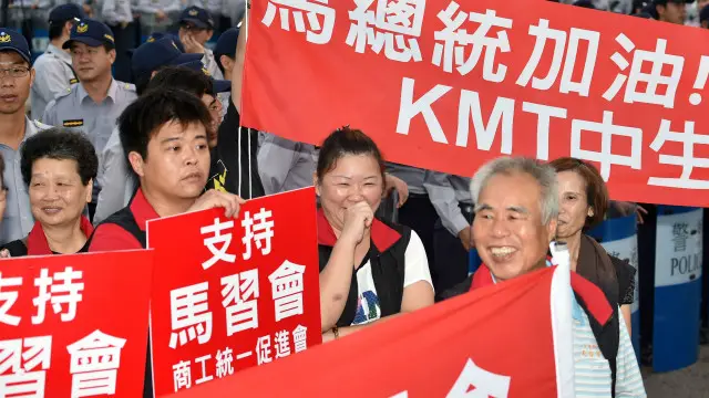 支持「馬習會」的台灣民眾