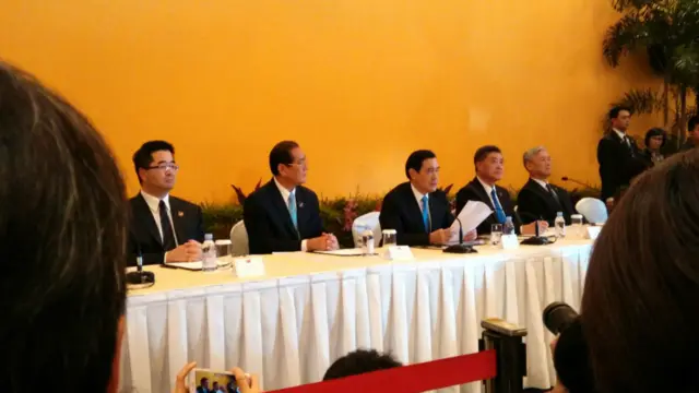 馬英九在會面後的記者會