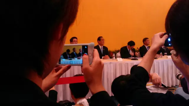 馬英九在會面後的記者會