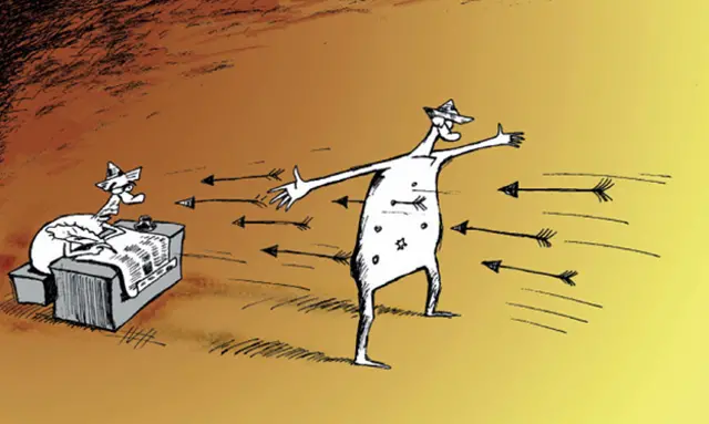 سپر بلای روزنامه کارتون محسن ظریفیان، قانون