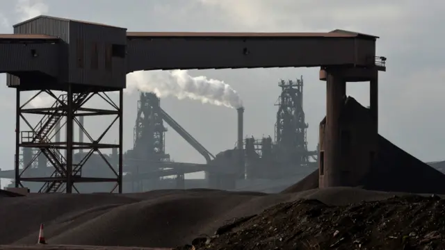 英國Tata Steel Plant鋼鐵場(資料照片)。