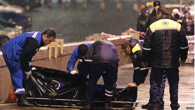 Место гибели Бориса Немцова