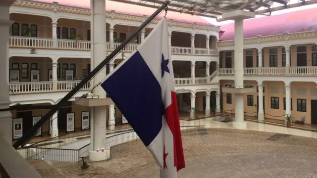 巴拿馬外交部中庭照片（資料照片）