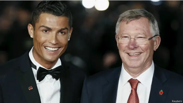 حضر رونالدو العرض الافتتاحي للفيلم بصحبة السير اليكس فيرغسون