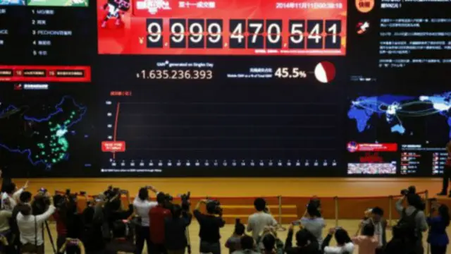 去年的“双十一”，阿里巴巴的单日销售额就达到571.12亿元人民币（约93亿美元），创下纪录。