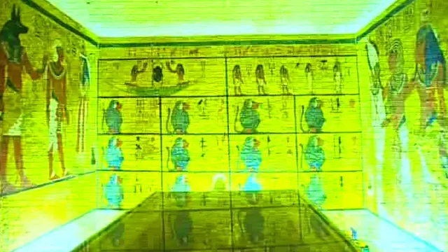 නවීන තාක්ෂනය උපයෝගී කරගනිමින් පිරමීඩ අභ්‍යන්තරයේ ගනු ලැබූ ස්කෑන් ඡායාරූපයක්