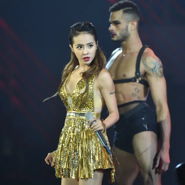 蔡依林在“天猫2015双11狂欢夜”表演中。