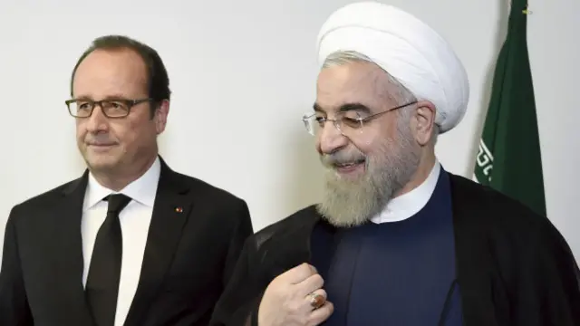 Hollande y Rohani