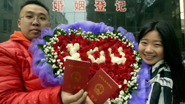 Пара молодоженов