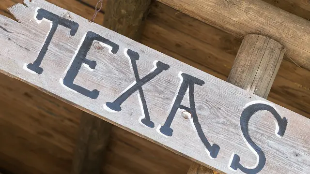 Señal que dice Texas
