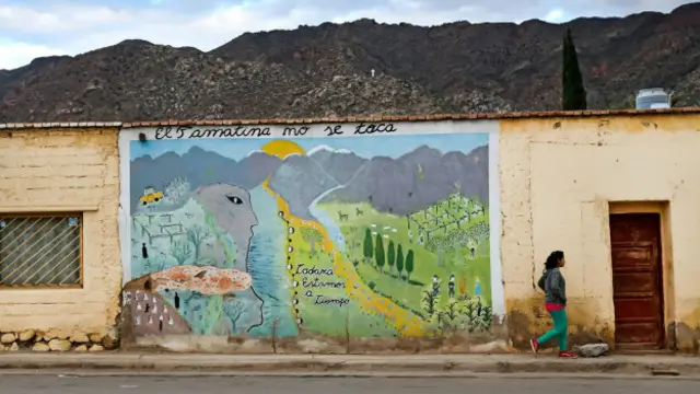 Protesta en Famatina