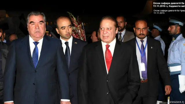 Эмомали Раҳмон Покистон Бош вазири Навоз Шариф билан