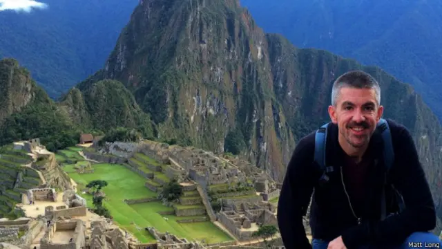 旅行博主马特·龙（Matt Long）在秘鲁马丘比丘（Machu Picchu）、Land Lopers（图片来源：Matt Long）