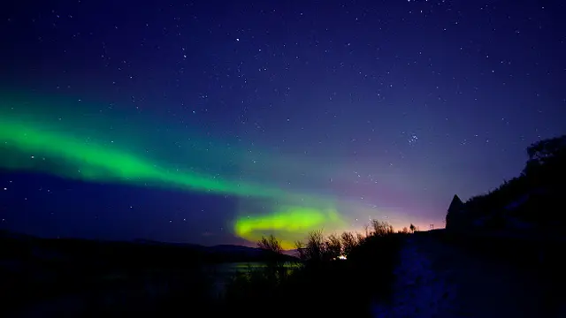 Северное сияние над Киркенесом