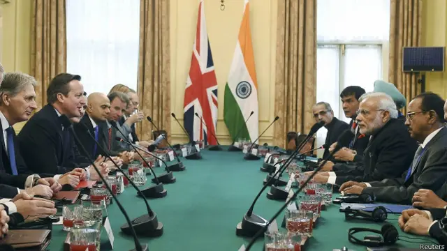 மோடி - கேமரன் சந்திப்பு