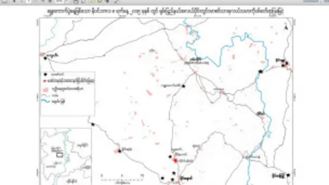  ပစ်ခတ်မှု ဖြစ်ပွားခဲ့ရာ နေရာကို ရှမ်းလူ့အခွင့်အရေး မဏ္ဍိုင်ရဲ့ ကြေညာချက် ထဲမှာ မြေပုံနဲ့တကွ ဖေါ်ပြထား