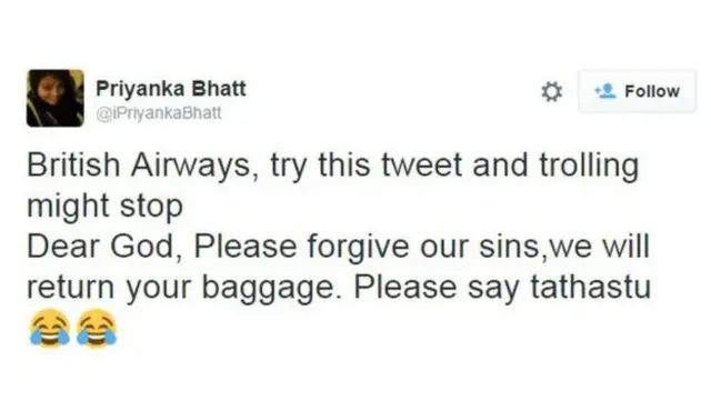 ٹوئٹر پر ایک شائق کی ٹویٹ