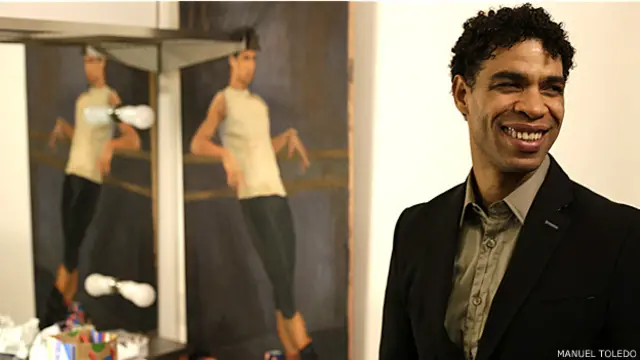 Carlos en su camerino, después de su última función con el Royal Ballet.
