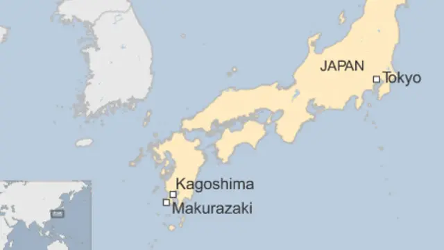 Sóng thần được ghi nhận trên đảo Nakanoshima, tỉnh Kagoshima
