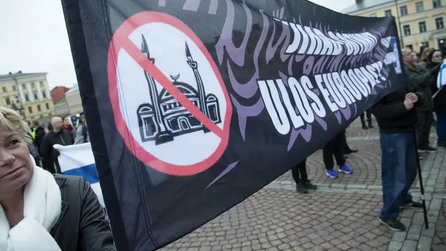 Антиисламская демонстрация в Хельсинки