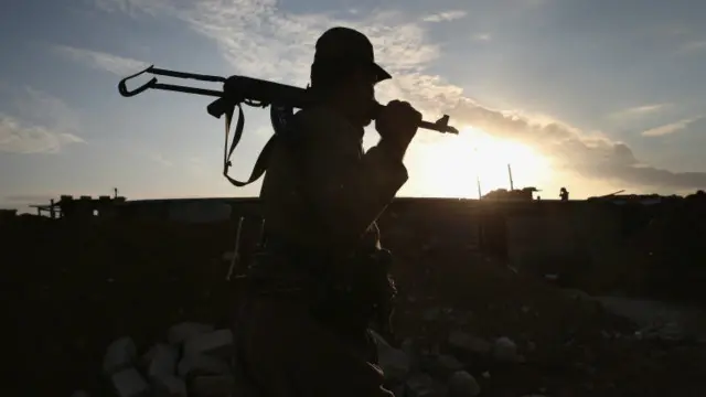 Солдат на закате