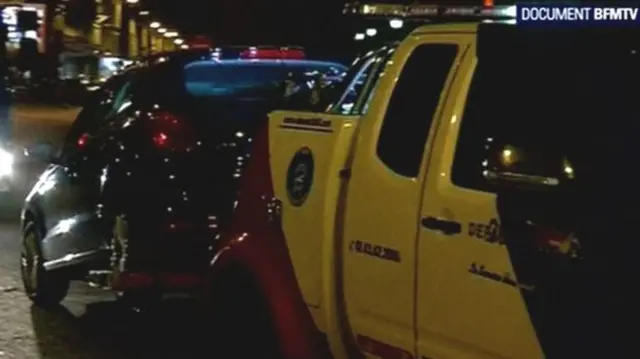 سحبت قوات الأمن السيارة المشتبه بها للتحقيق في الموضوع