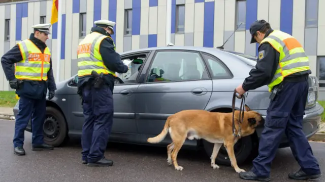 Policía fronteriza en Alemania