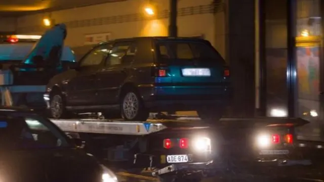 سيارة مشتبه في استعمالها من قبل المهاجمين