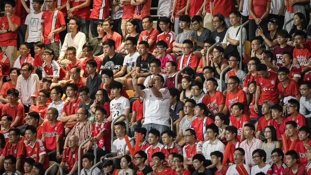 对卡塔尔比赛中的香港球迷