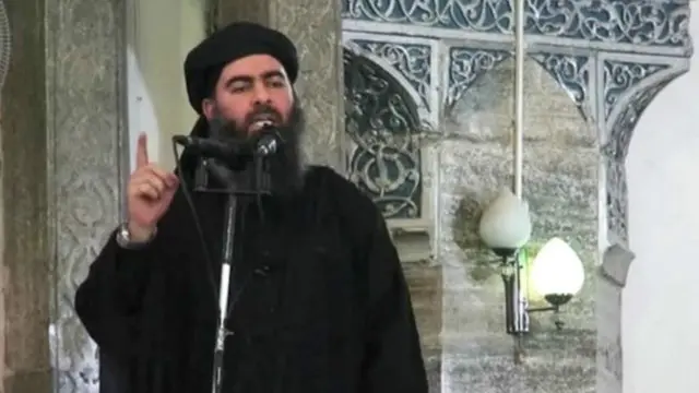 د اسلامي دولت ډلې مشر او خلیفه ابو بکر البغدادي.