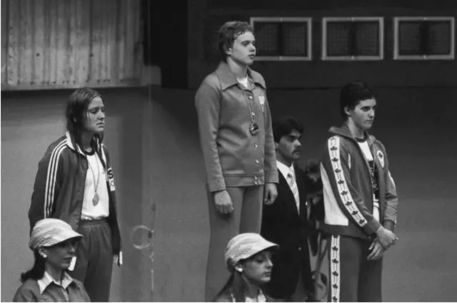 Золотая медаль ГДР в плавании на олимпиаде в Монреале