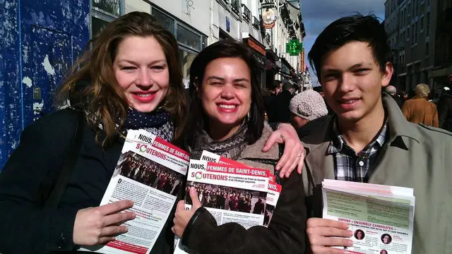 Silvia em campanha na Grande Paris: duas vitórias em menos de um ano levantando bandeiras das mulheres e dos imigrantes