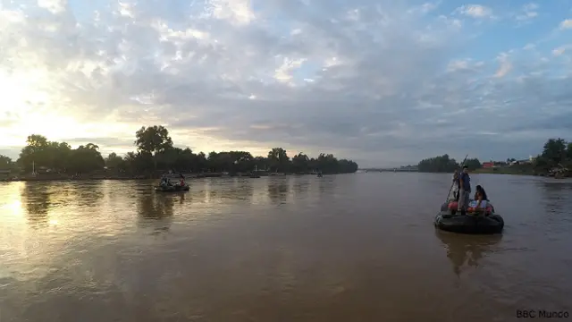 Río Suchiate, frontera entre México y Guatemala