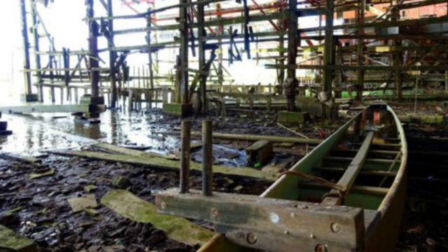 被人遗弃的荔枝湾船厂所承载的历史正在慢慢消亡。（图片来源：Kate Springer）