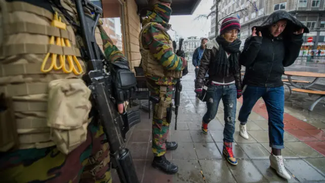 Полиция на улице Брюсселя