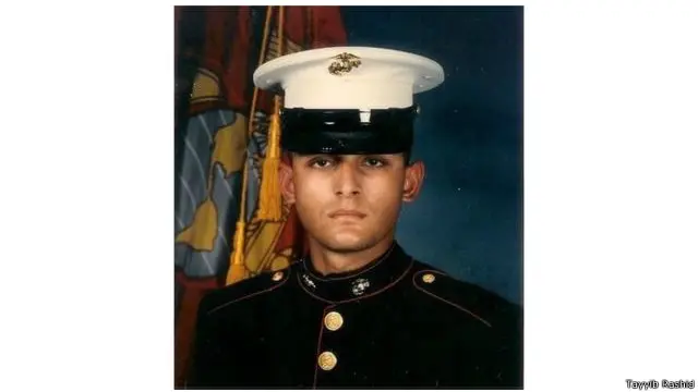 Rashid, yang kini berusia 38 tahun, telah menjadi marinir AS selama lima tahun.