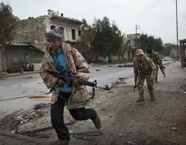 Туркоманы в Алеппо (январь 2013 года)