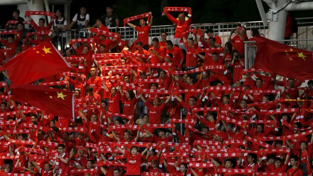 中國大陸球迷在作客香港的比賽中