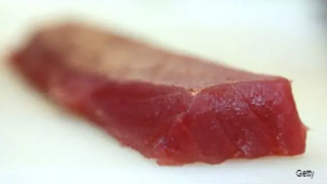 Trozo de atún en Japón